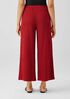 Organic Cotton Slubby Rib Knit Wide-Leg Pant