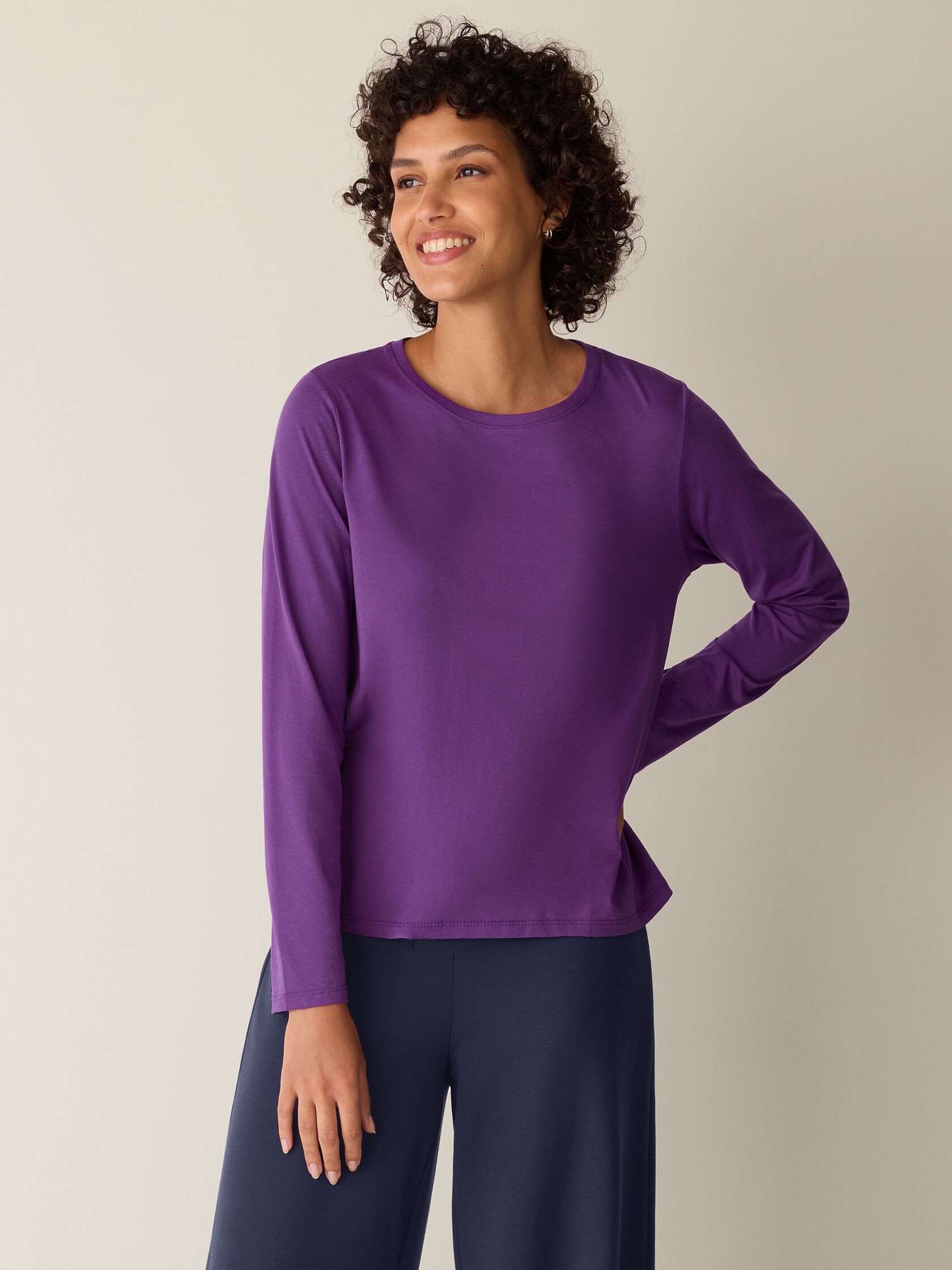 Organic Pima Cotton Jersey Long-Sleeve Tee