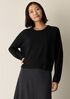 Fine Felted Wool Crew Neck Short Top in Regenerative Wool