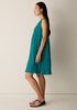 Crushed Silk Round Neck Dress