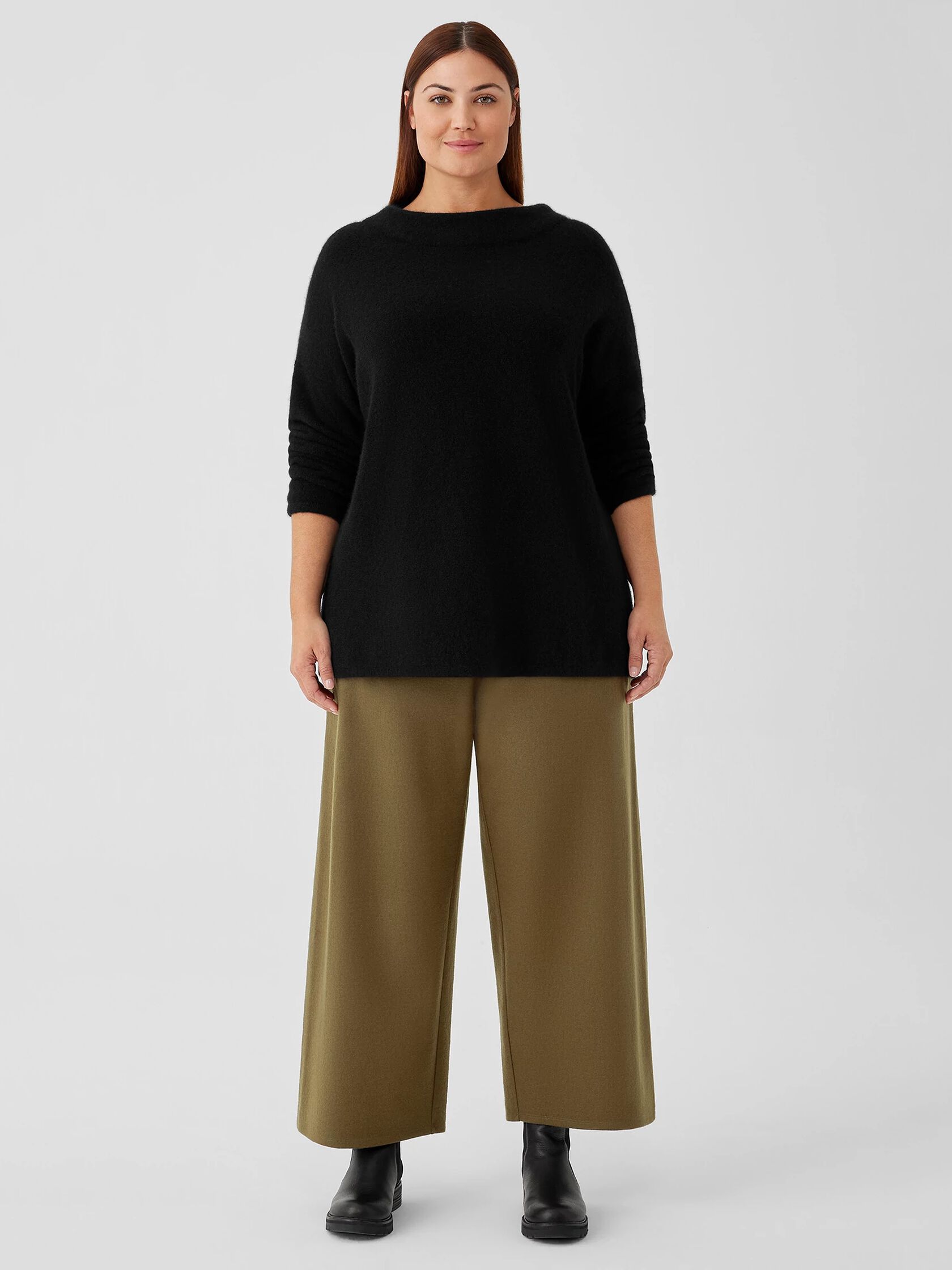 Cashmere Silk Bliss Funnel Neck Top