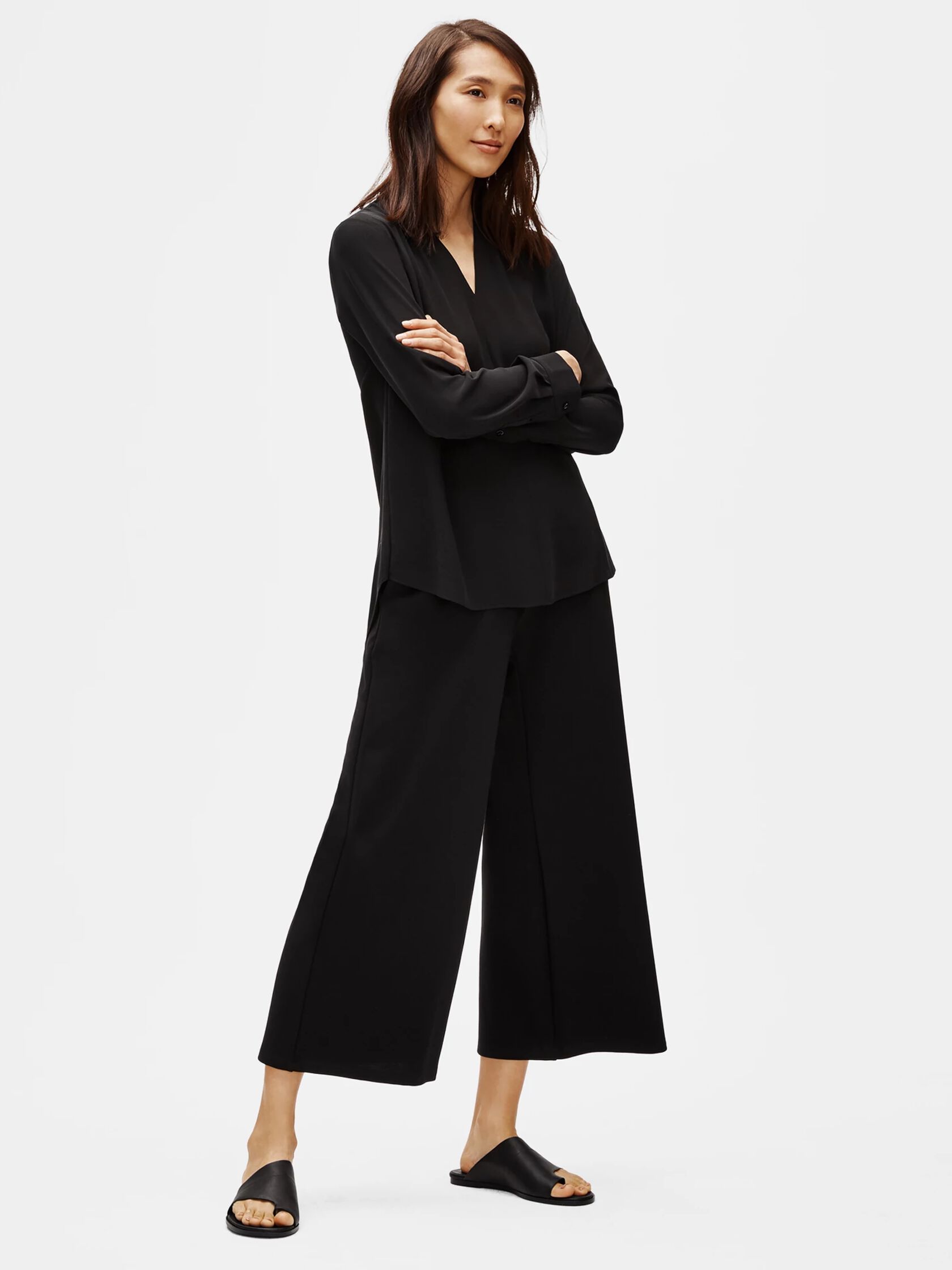 Flex Tencel Ponte Wide-Leg Pant | EILEEN FISHER