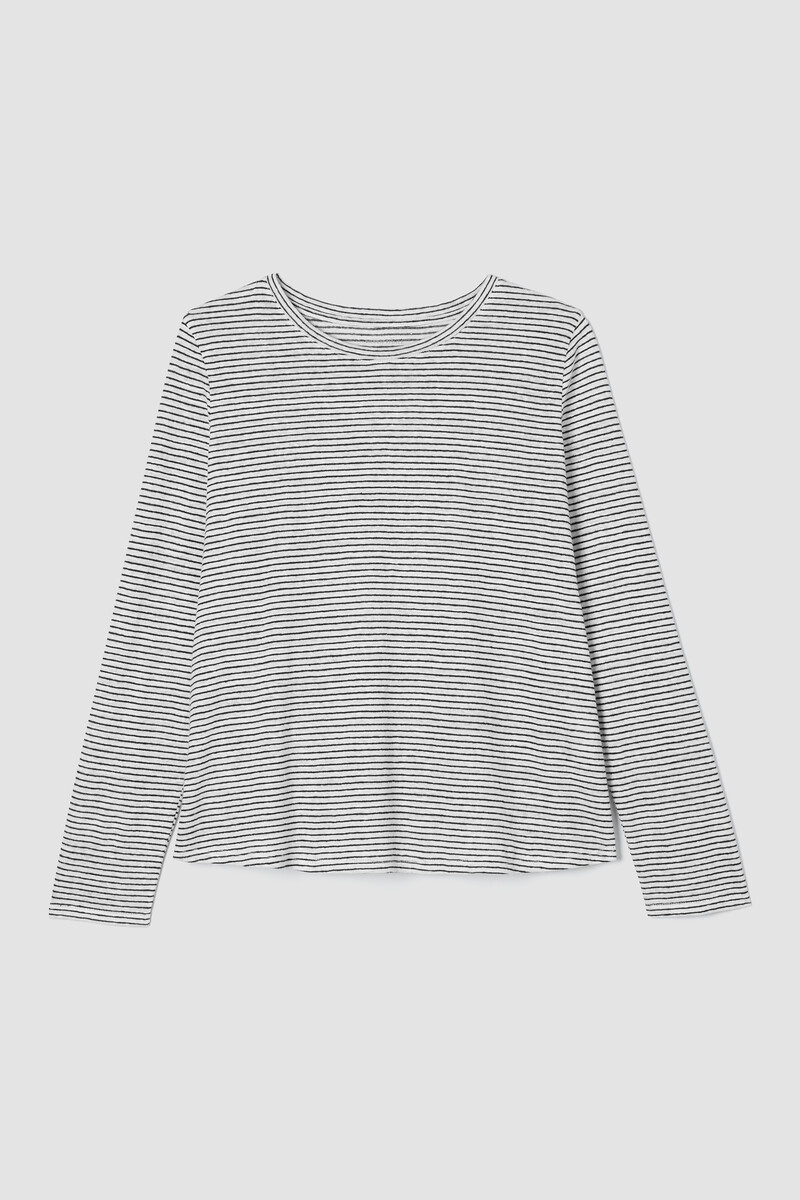 Striped Organic Linen Jersey Long-Sleeve Tee Striped Organic Linen Jersey Long-Sleeve Tee