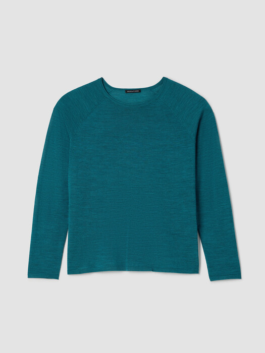 Superfine Merino Crew Neck Top in Regenerative Wool