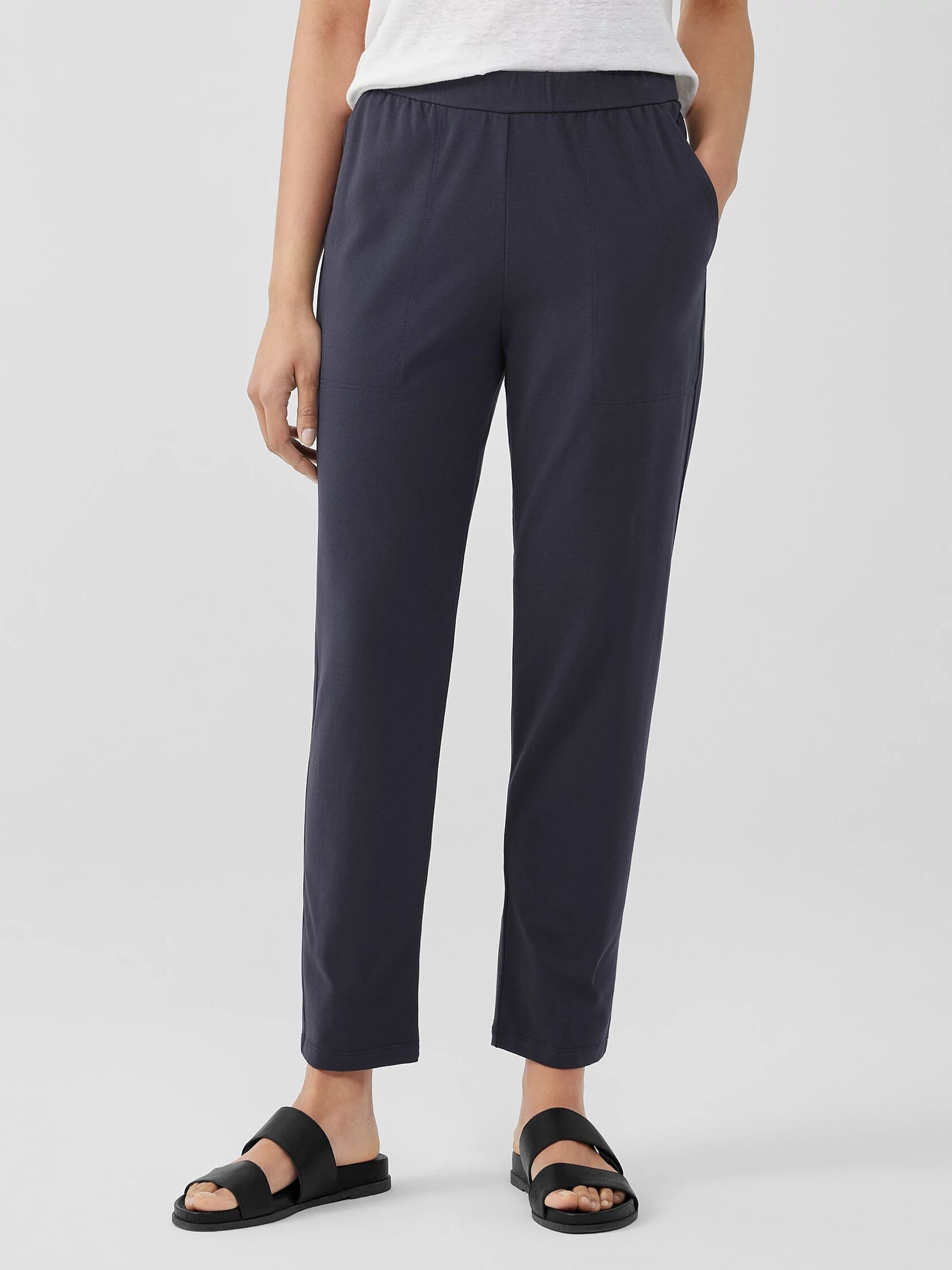Pima Cotton Stretch Jersey Tapered Pant