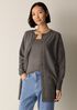 Fine Felted Wool Long Cardigan in Regenerative Wool