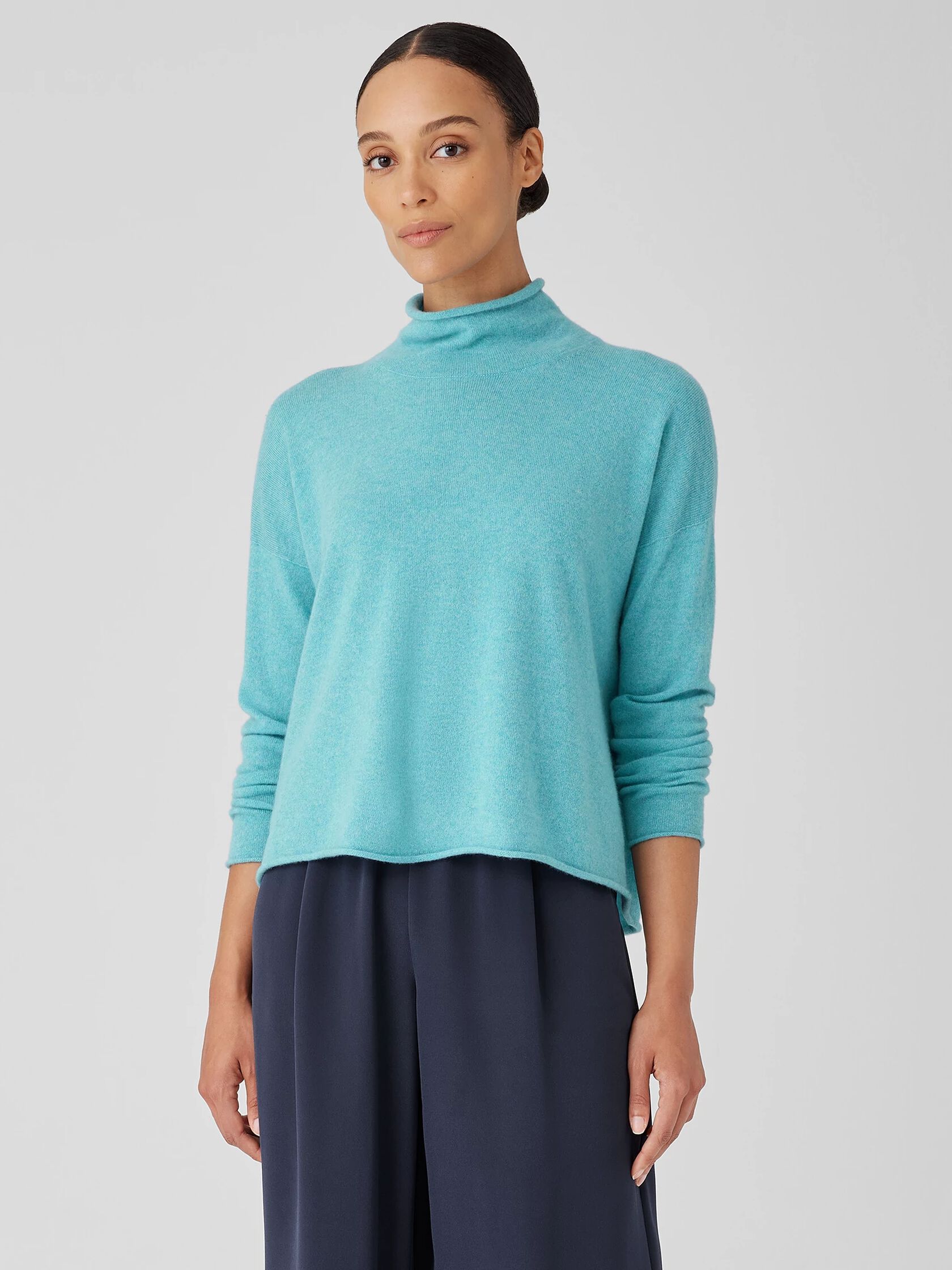 Italian Cashmere Turtleneck Top