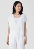 Organic Linen Cotton Short-Sleeve Cardigan