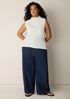 Bubble Jacquard Funnel Neck Top