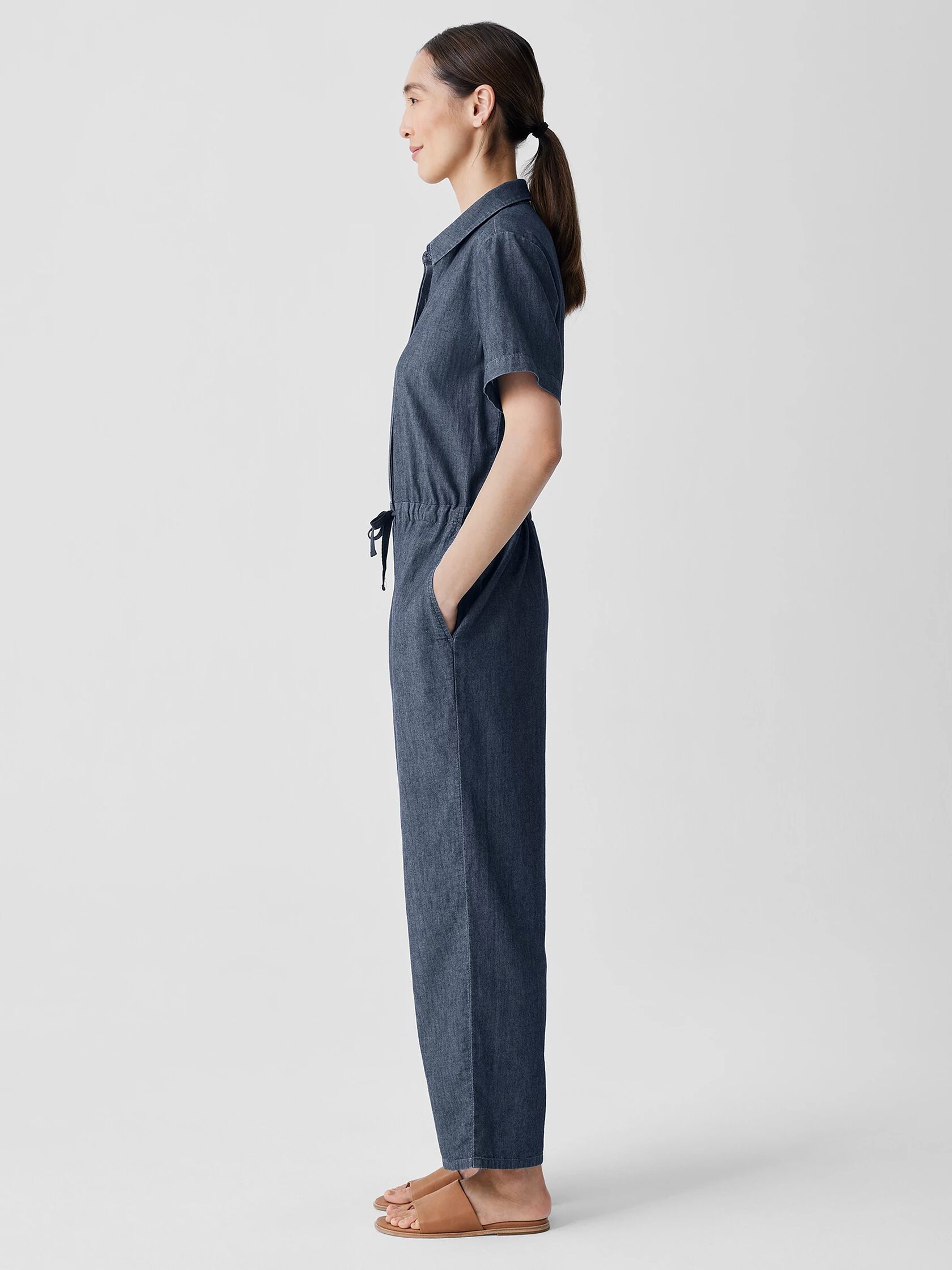 Airy Organic Cotton Twill Jumpsuit