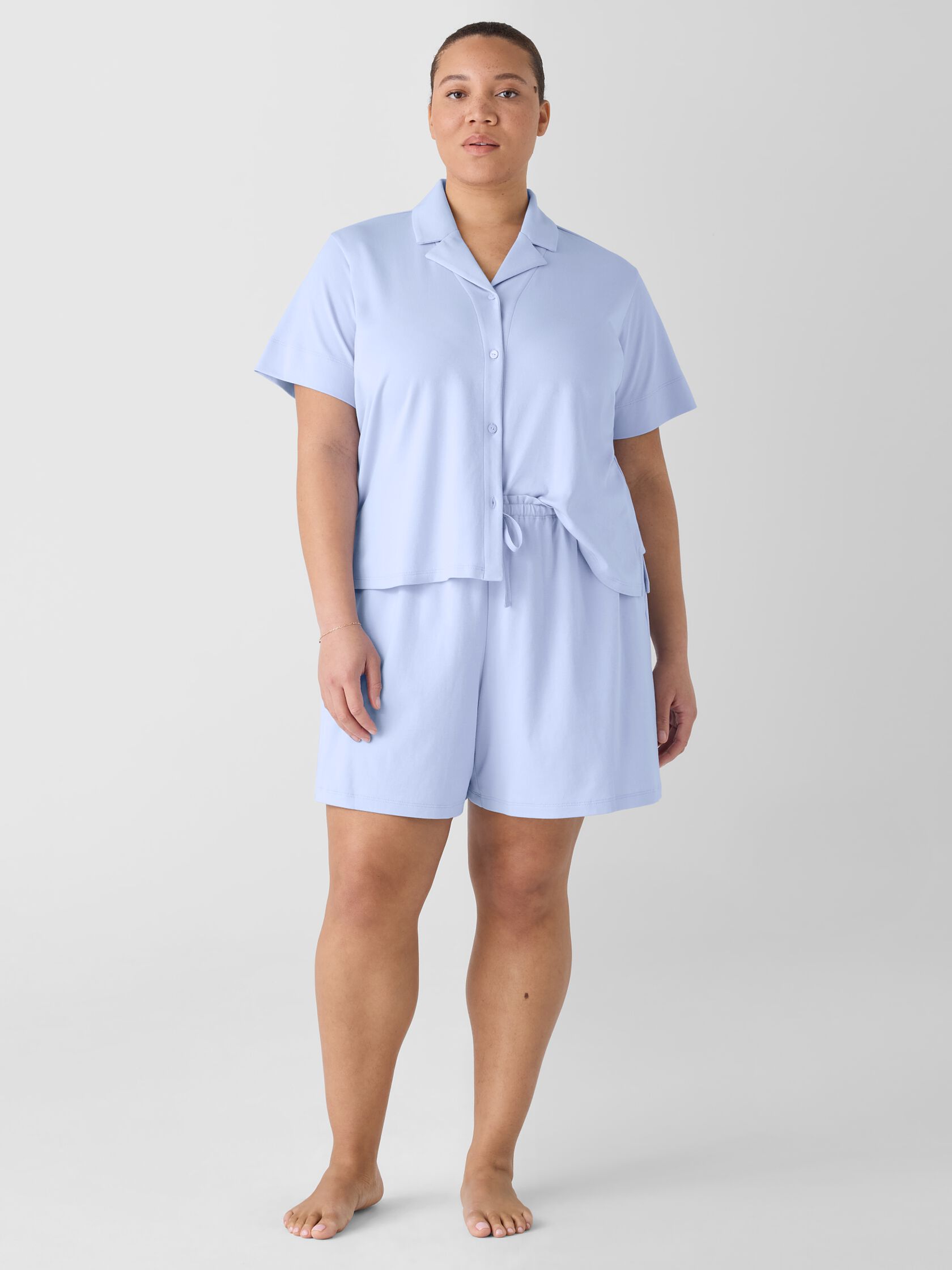 Organic Cotton Interlock Sleep Shorts