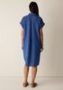 Washed Organic Linen D&eacute;lav&eacute; Notch Collar Dress