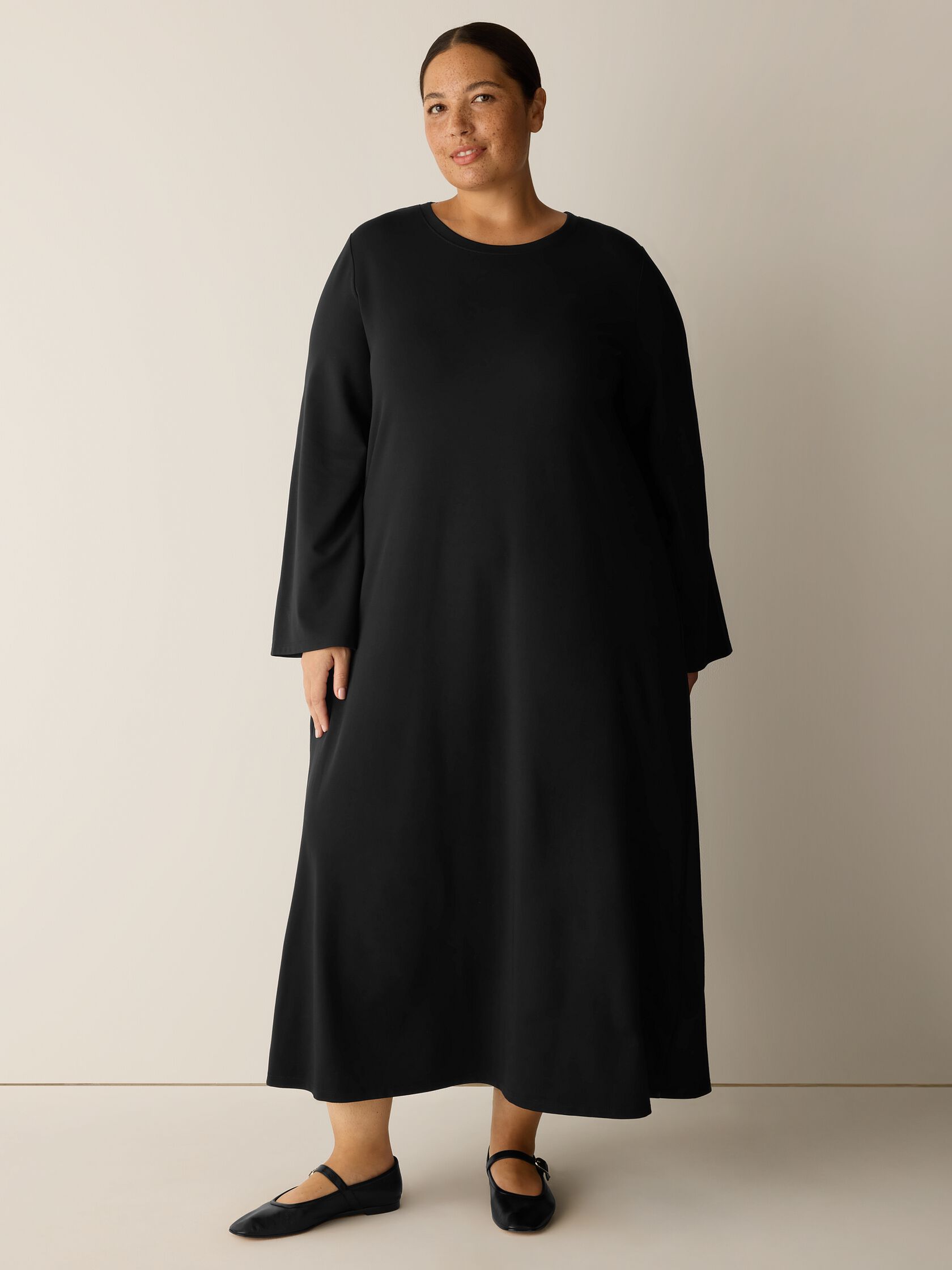 Extra-Fine Ponte Crew Neck Dress