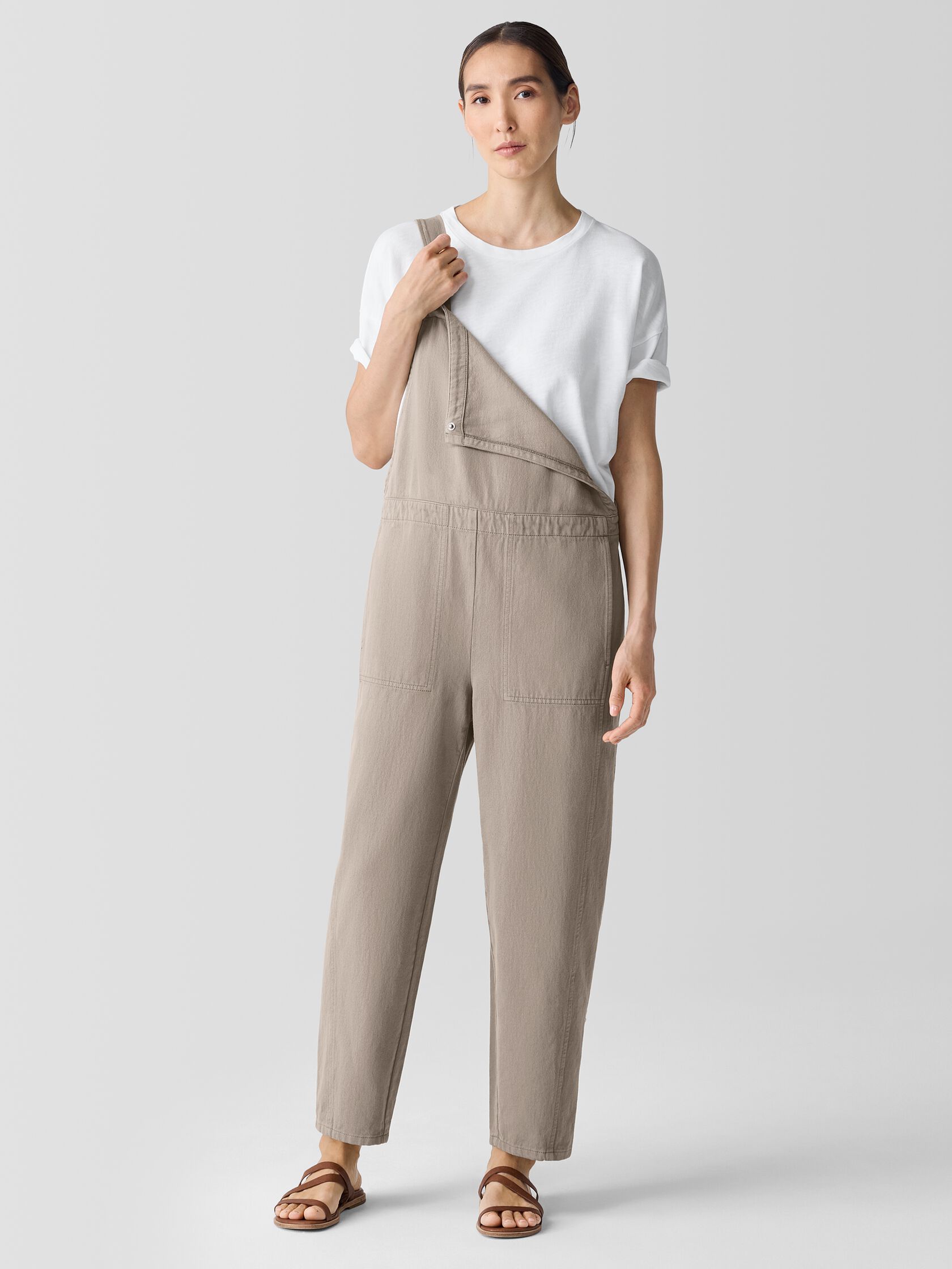 Garment-Dyed Utility Organic Cotton Overalls