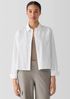 Washed Organic Cotton Poplin Classic Collar Short Shirt