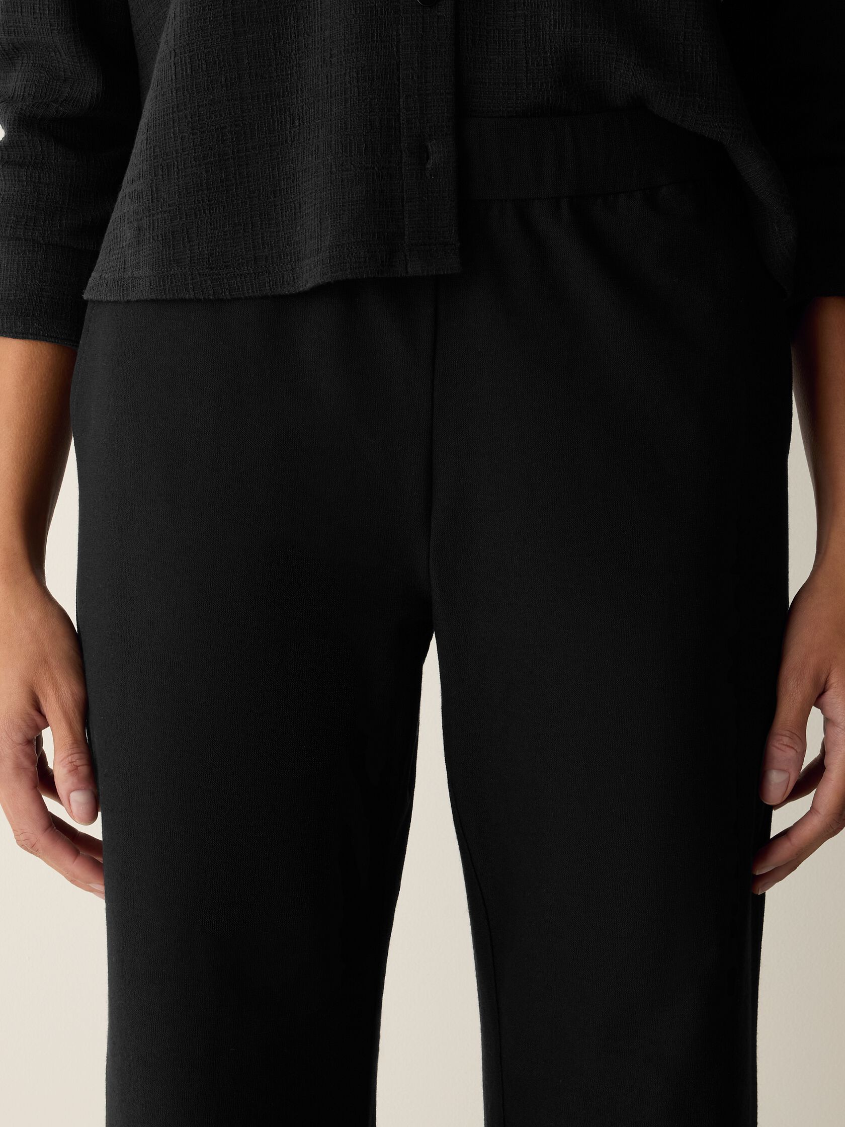 Washable Stretch Crepe Straight Pant