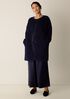 Fine Wool Alpaca Round Neck Coat