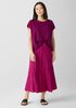 Crushed Silk Flared Skirt