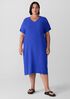Silk Georgette Crepe V-Neck Dress