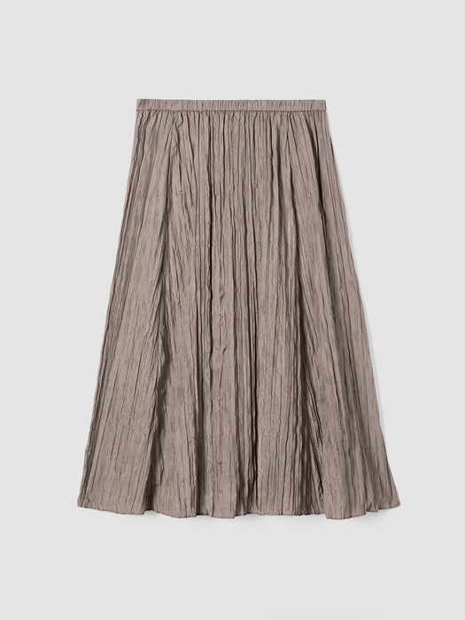 Crushed Silk Flared Skirt