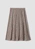 Crushed Silk Flared Skirt