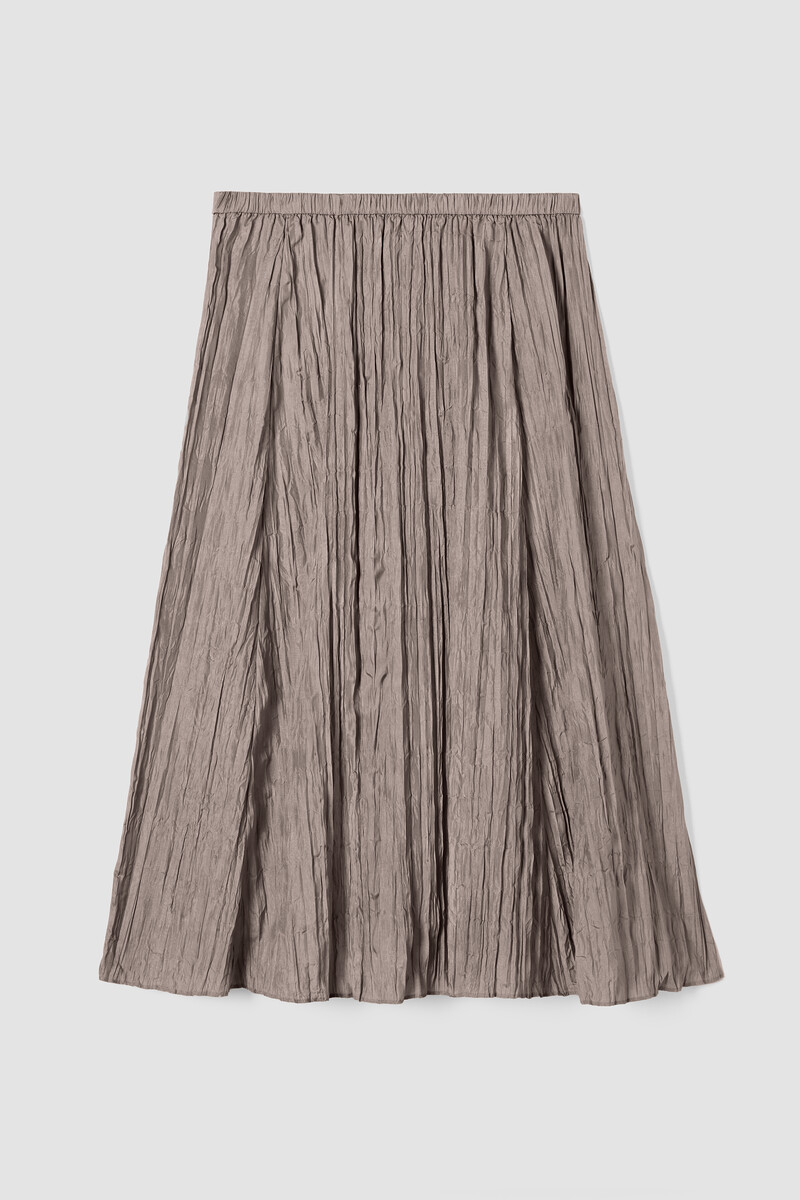 Crushed Silk Flared Skirt Crushed Silk Flared Skirt