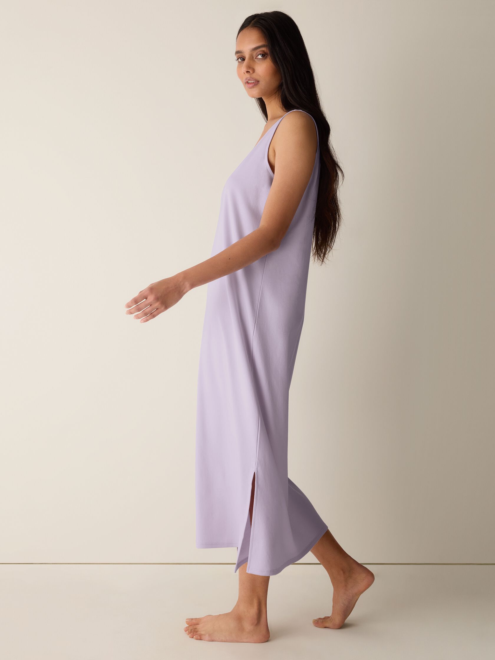 Organic Cotton Interlock Tank Sleep Dress