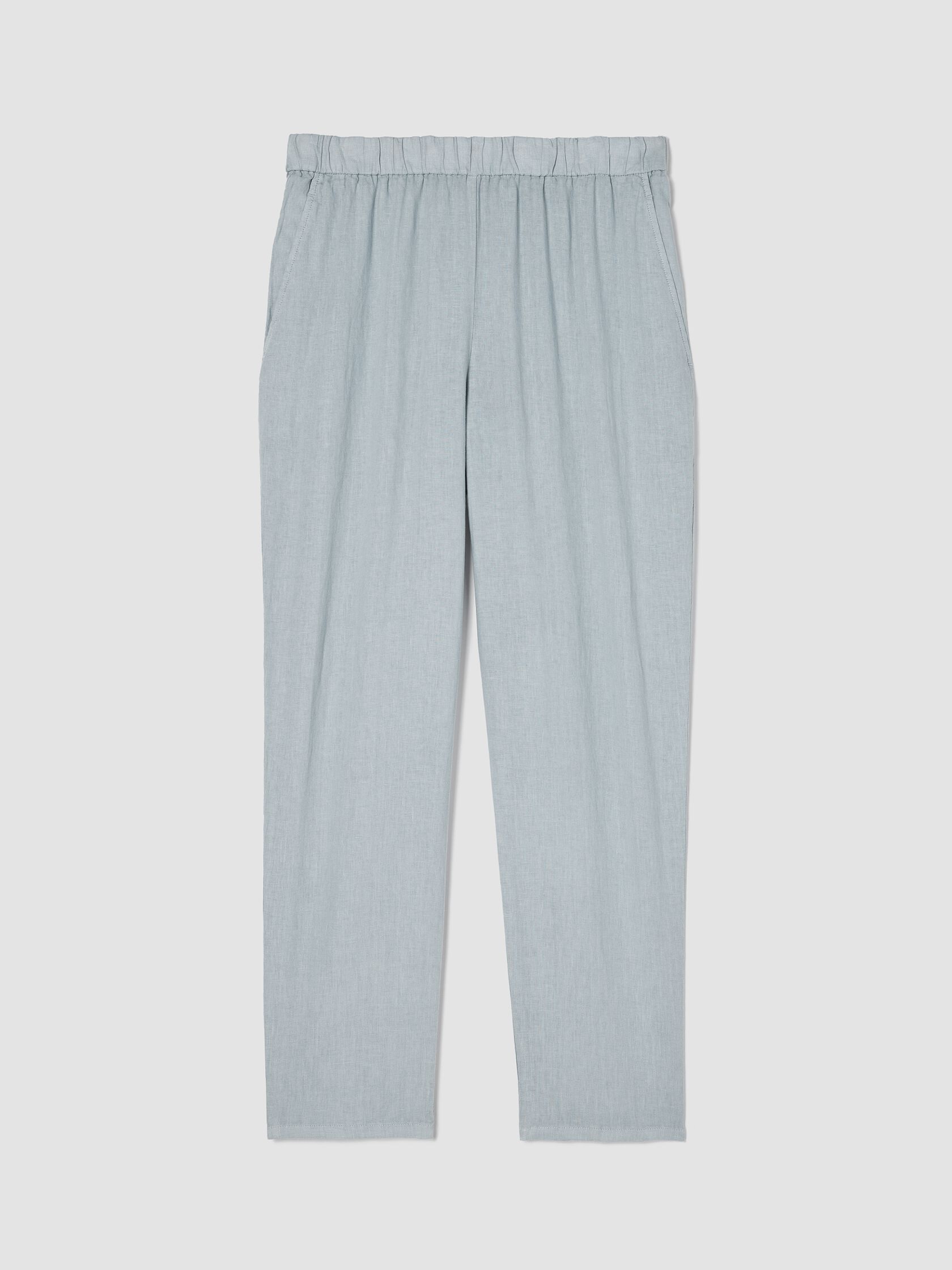 Garment Dyed Organic Linen Tapered Pant