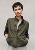 Slubby Organic Cotton Linen High Collar Jacket