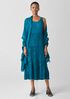 Crushed Silk Tiered Dress