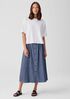 Organic Linen Cotton Slub Bateau Neck Top
