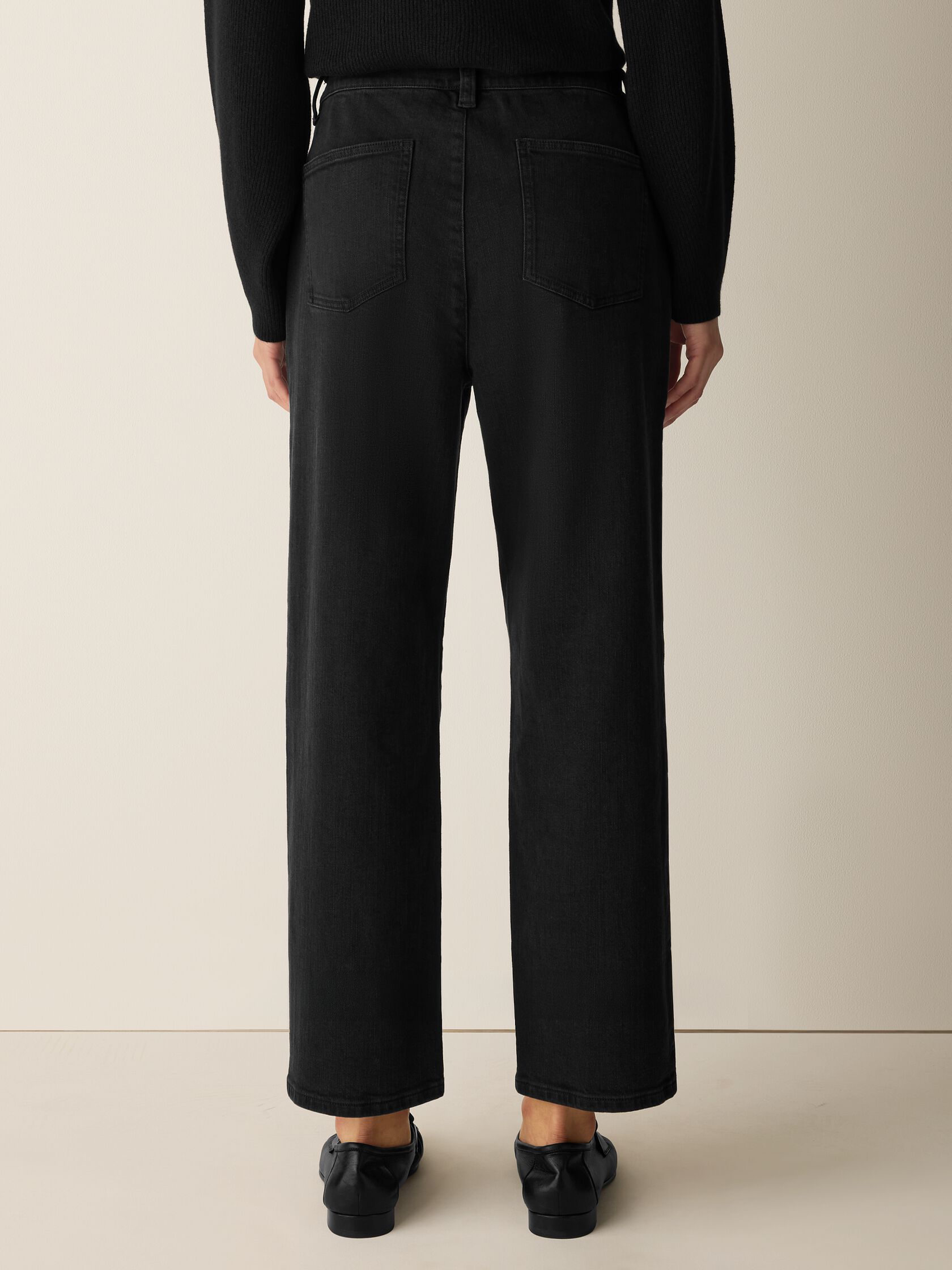 Cotton Stretch Denim Straight Jean