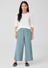 Washed Organic Linen Délavé Wide-Leg Pant