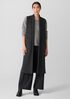 Lightweight Boiled Wool Shawl Collar Vest in Regenerative Wool