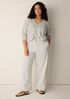 Garment-Dyed Organic Cotton Terry V-Neck Top