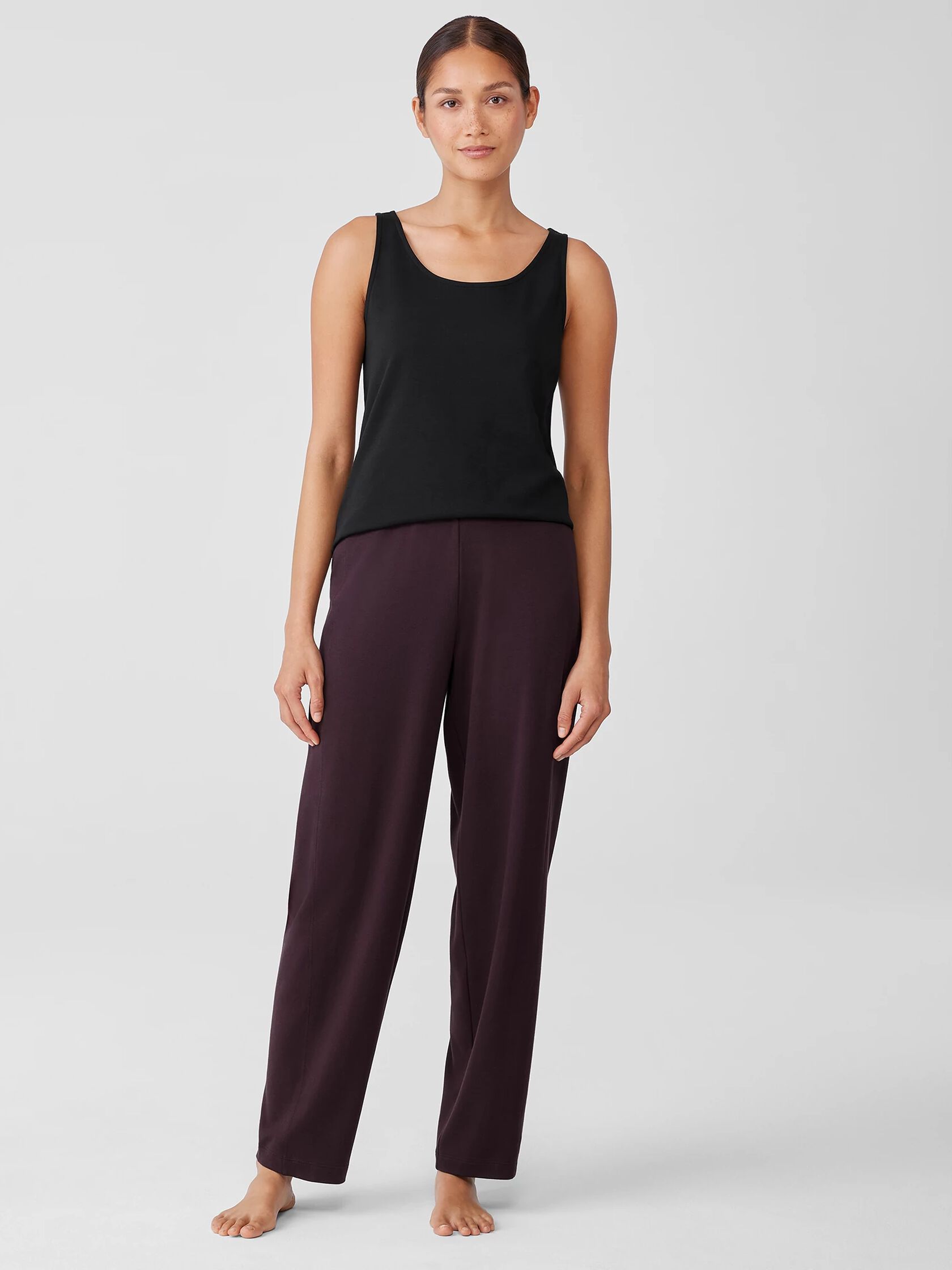 Cozy Organic Cotton Interlock Lantern Pant