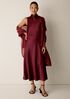 Stretch Silk Charmeuse Bias Cowl Neck Dress