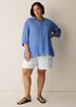 Striped Organic Cotton Gauze Classic Collar Shirt