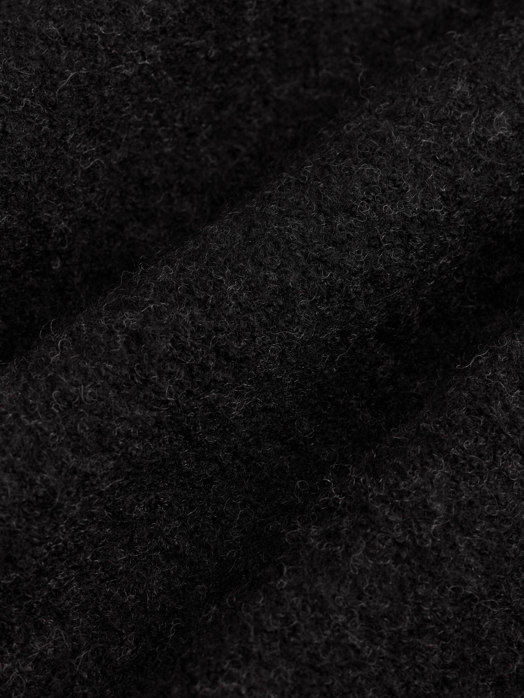 Lightweight Boiled Wool Drape Neck Coat in Regenerative Wool