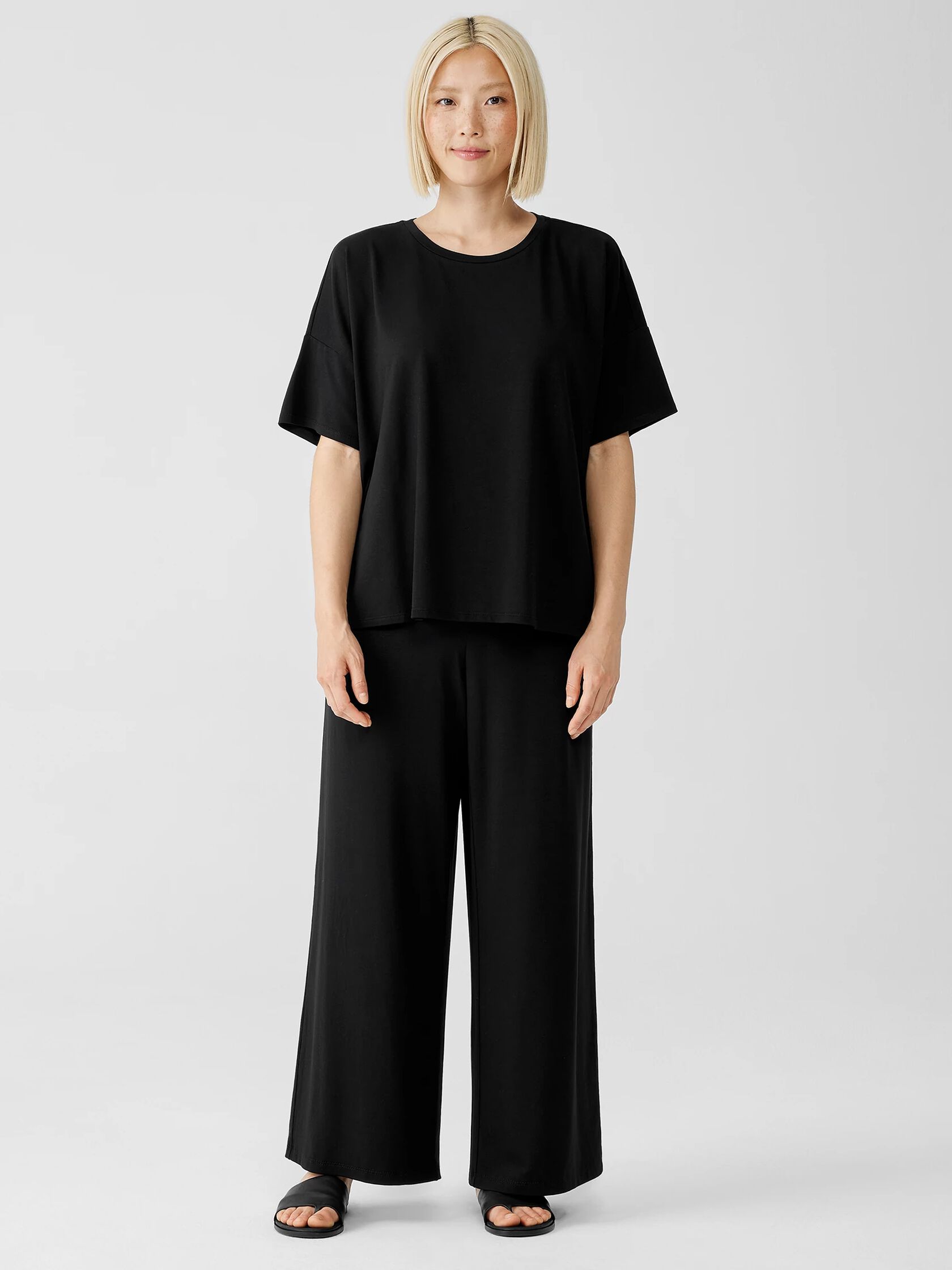 Stretch Jersey Knit Box-Top