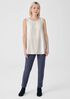 Washable Stretch Crepe Slim Pant