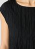 Crushed Silk Ballet Neck Top