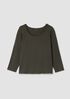Stretch Jersey Knit Scoop Neck Top