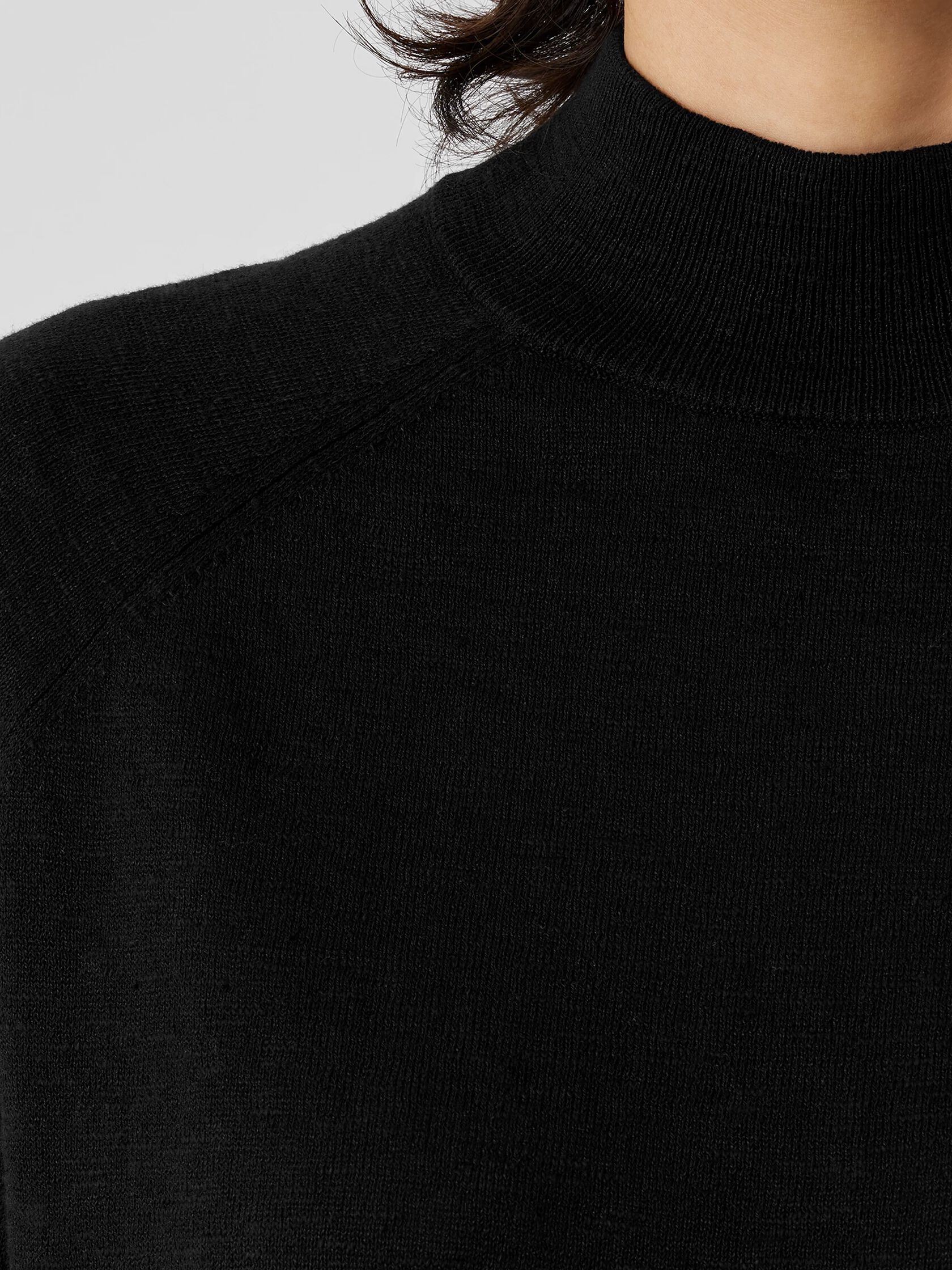 Organic Cotton Linen Slub Funnel Neck Top
