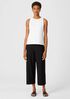 Washable Stretch Crepe Straight Pant