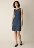 Bubble Jacquard Bateau Neck Dress