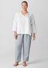 Organic Handkerchief Linen Round Neck Top