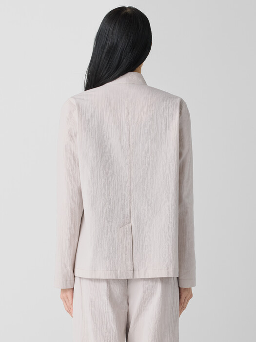 Organic Cotton Pucker High Collar Jacket