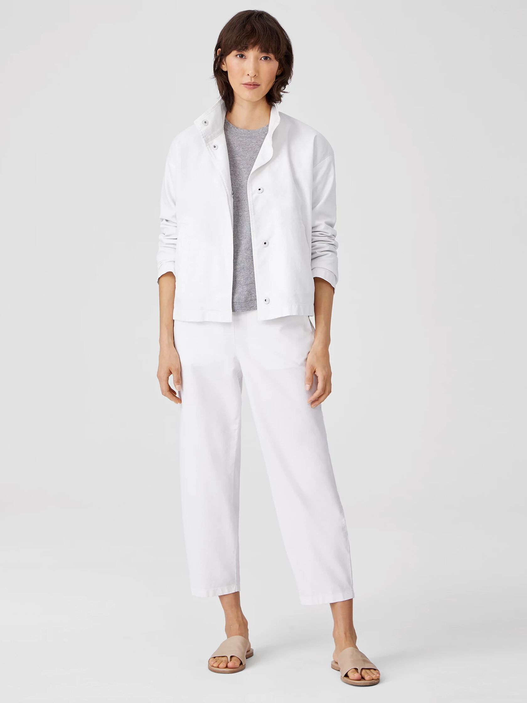 Organic Cotton Hemp Stand Collar Jacket