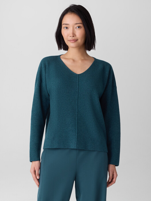 Italian Cashmere V-Neck Top